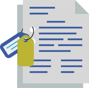 Tagged Document Icon PNG image