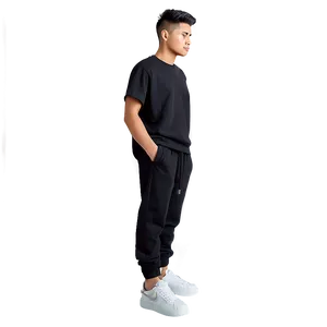 Tailored Black Sweatpants PNG 06132024