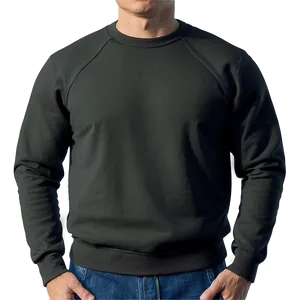 Tailored Fit Black Sweatshirt For Men PNG 06272024 PNG