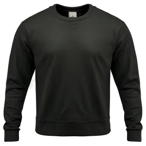 Tailored Fit Black Sweatshirt For Men PNG 06272024 PNG