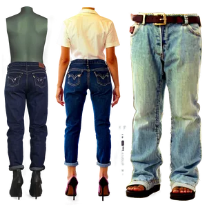 Tailored Fit Blue Jeans Png 06112024 PNG image