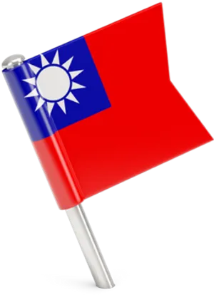 Taiwan Flag Waving PNG image