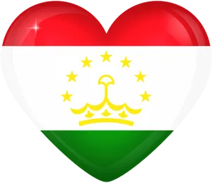 Tajikistan Flag Heart PNG image