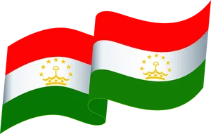 Tajikistan National Flag Waving PNG image