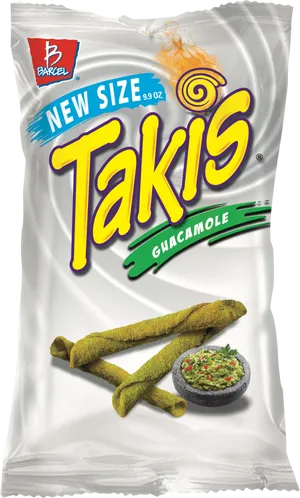 Takis Guacamole Flavored Snack Packaging PNG image