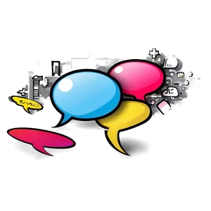 Talk Bubble Banner PNG 06122024