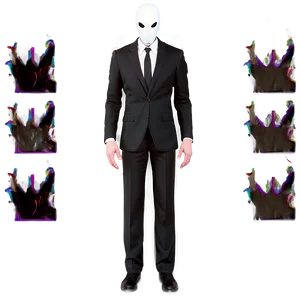 Tall Slender Man PNG Unu89