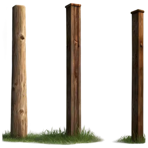 Tall Wooden Post Png 06272024 PNG image