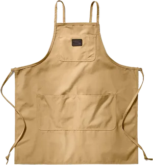 Tan Cotton Apron Product Image PNG image