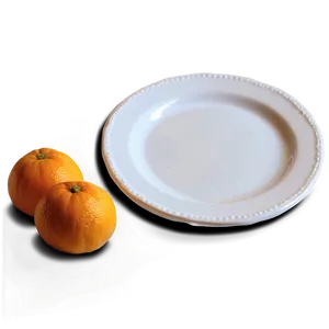 Tangerine On Plate PNG Mft