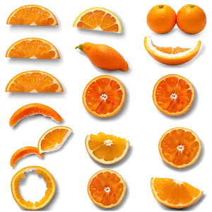 Tangerine Slices Background PNG 10 PNG