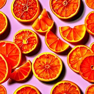Tangerine Slices Background PNG 95 PNG