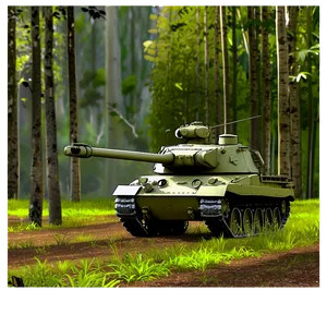 Tank In Forest Ambush PNG Xsk
