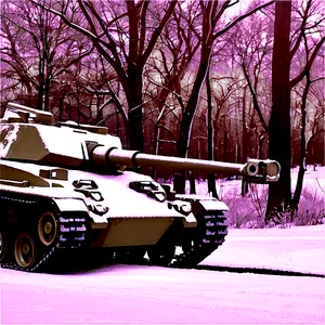 Tank In Snowy Landscape Png Kjd PNG image