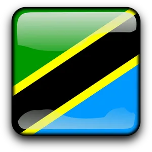 Tanzania Flag Button Design PNG image