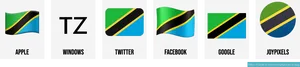 Tanzania_ Flag_ Emoji_ Variations PNG image