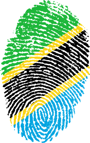 Tanzania Flag Fingerprint Illustration PNG image