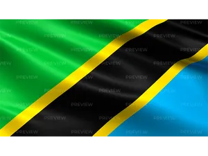 Tanzania Flag Waving PNG image