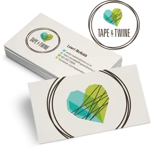 Tapeand Twine Logo Business Cards PNG