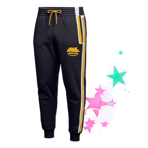 Tapered Black Sweatpants PNG Wji