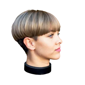 Tapered Bowl Cut Look PNG Gfx