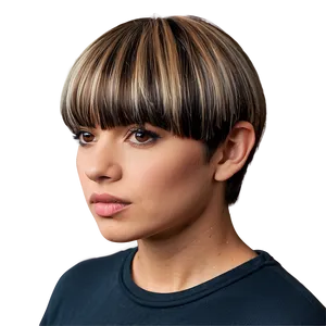 Tapered Bowl Cut Look PNG Ujg PNG