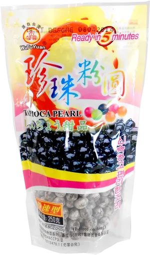 Tapioca Pearl Packaging Boba Readyin5 Minutes PNG image