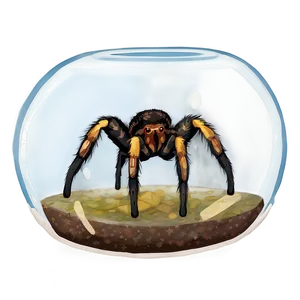 Tarantula In Glass Terrarium Png 06132024 PNG image