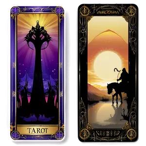 Tarot Deck Silhouettes Png 06202024 PNG image