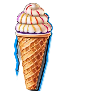 Tasty Ice Cream Cone Sticker Png 05252024 PNG image