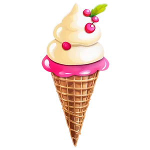 Tasty Ice Cream Cone Sticker Png Sku95 PNG image