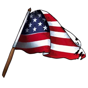 Tattered Flag Representation PNG 06282024