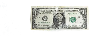 Tattered One Dollar Bill PNG image