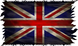 Tattered Union Jack Flag PNG image