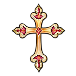 Tattoo Style Cross Outline PNG Pst98