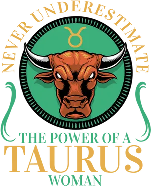 Taurus Woman Power Graphic PNG