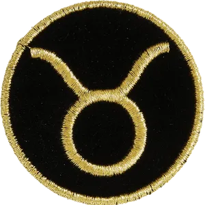 Taurus Zodiac Symbol Embroidery PNG image