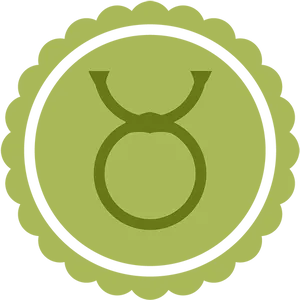Taurus Zodiac Symbol Green PNG image