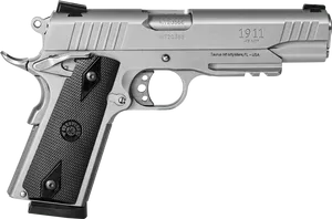 Taurus1911 Silver Pistol PNG image