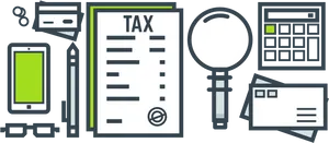 Tax Preparation Checklist Vector PNG image