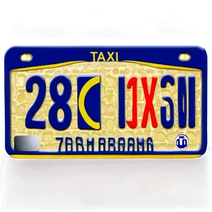 Taxi License Plate PNG 05242024 PNG