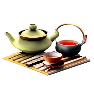 Tea Ceremony Set PNG 05242024