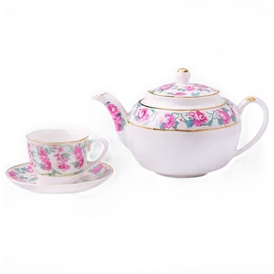 Tea Cup And Pot Set PNG Ukc34 PNG