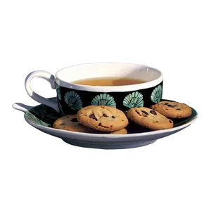 Tea Cup With Cookie Holder PNG Fco43 PNG