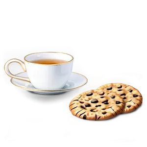 Tea Cup With Cookie Holder PNG Sbf29 PNG