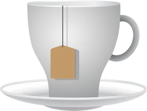 Tea Cup With Tea Bag PNG image