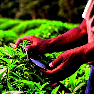 Tea Harvesting Hands PNG Gvv