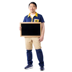 Teacher And Blackboard PNG Xfn