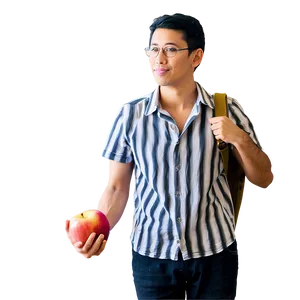 Teacher At Blackboard PNG 05232024