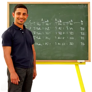 Teacher At Blackboard PNG 72